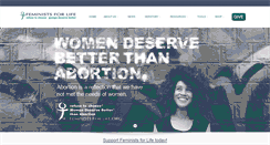 Desktop Screenshot of feministsforlife.org