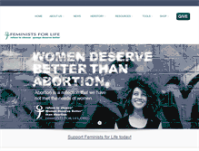 Tablet Screenshot of feministsforlife.org